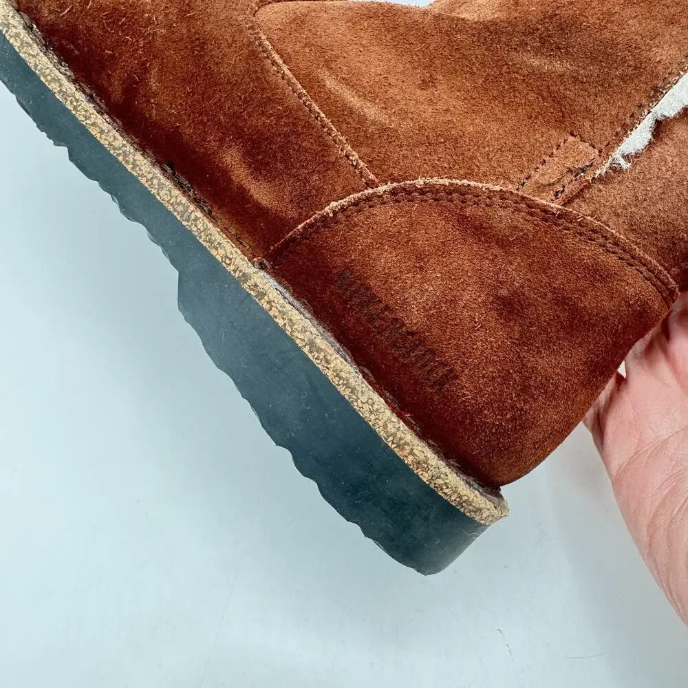 Birkenstock Size 40(10) Uppsala Shearling Suede Leather Boots Expresso